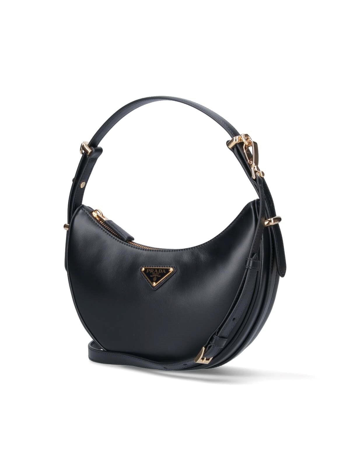 Prada Arque Leather Top Handle Shoulder Bag in Blue Lyst