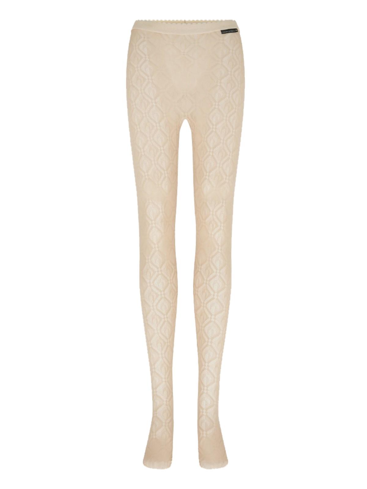 Marine Serre moon Diamant Tights in Natural