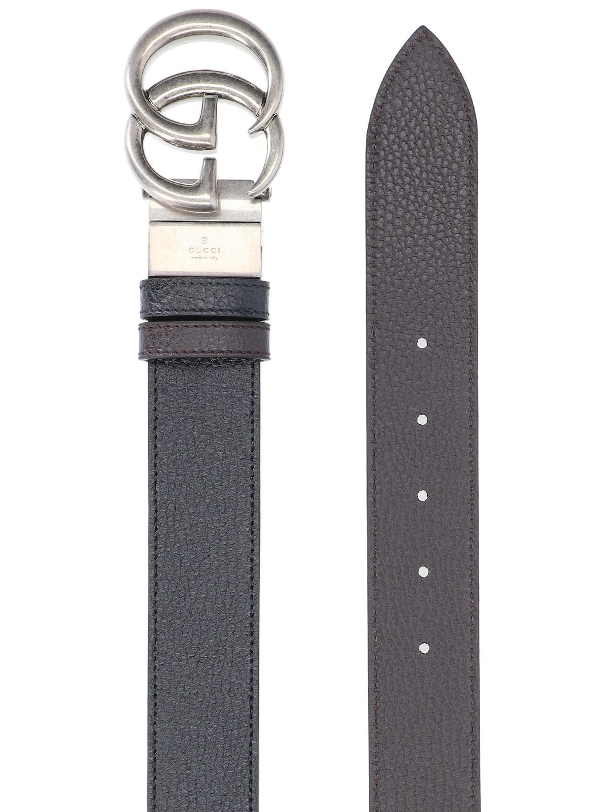 Gucci 'Gg Marmont' Reversible Belt in Black for Men | Lyst
