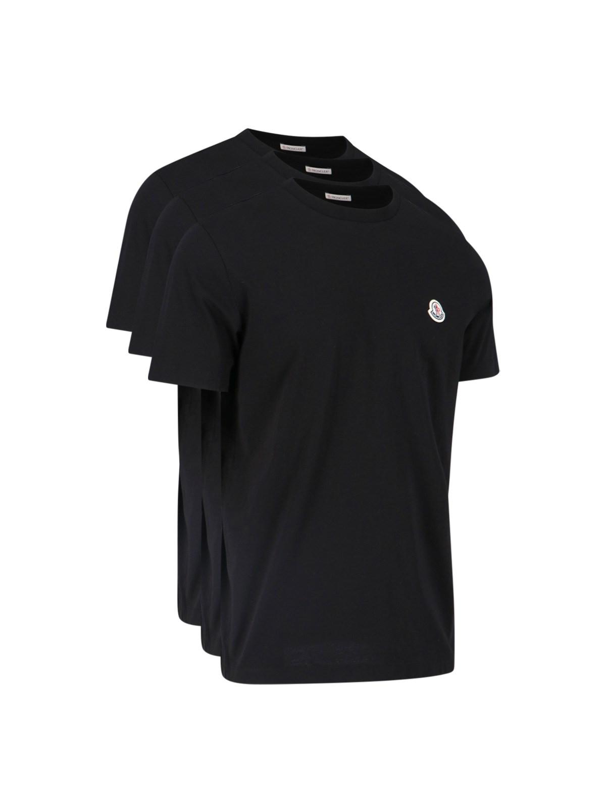 Moncler '3-pack' T-shirt Set in Black for Men | Lyst