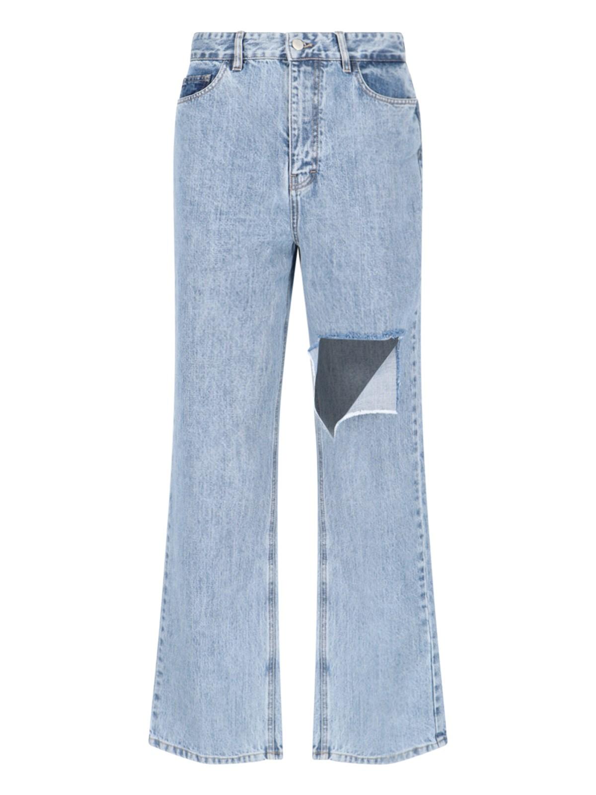 ROKH Ripped Jeans in Blue | Lyst