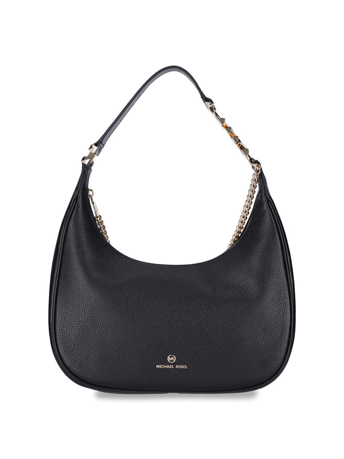 Michael Kors Piper Small Pouchette Black/Silver One Size: Handbags