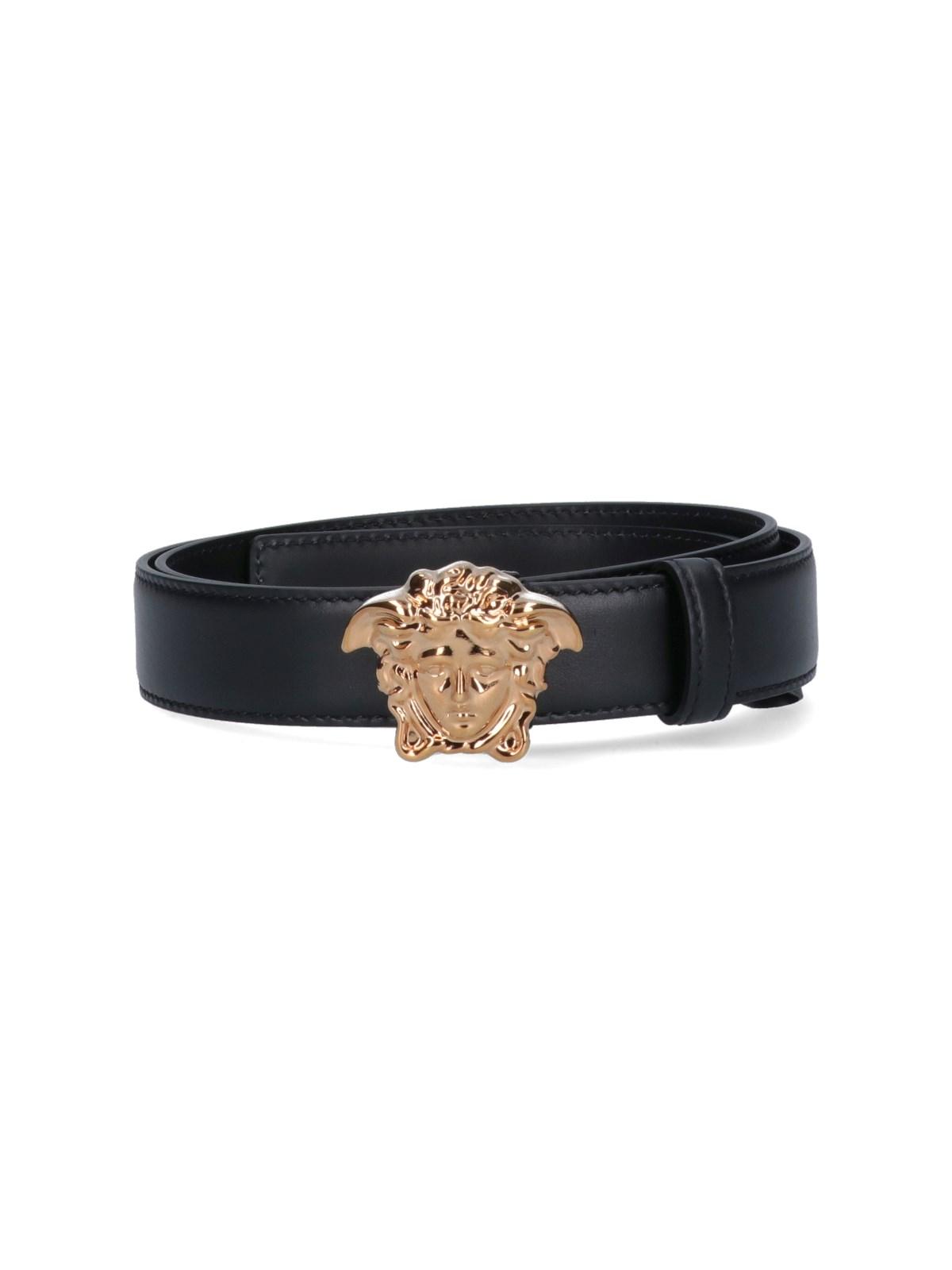 Versace Men's Medusa Head Belt in Versace Gold, Size M | End Clothing