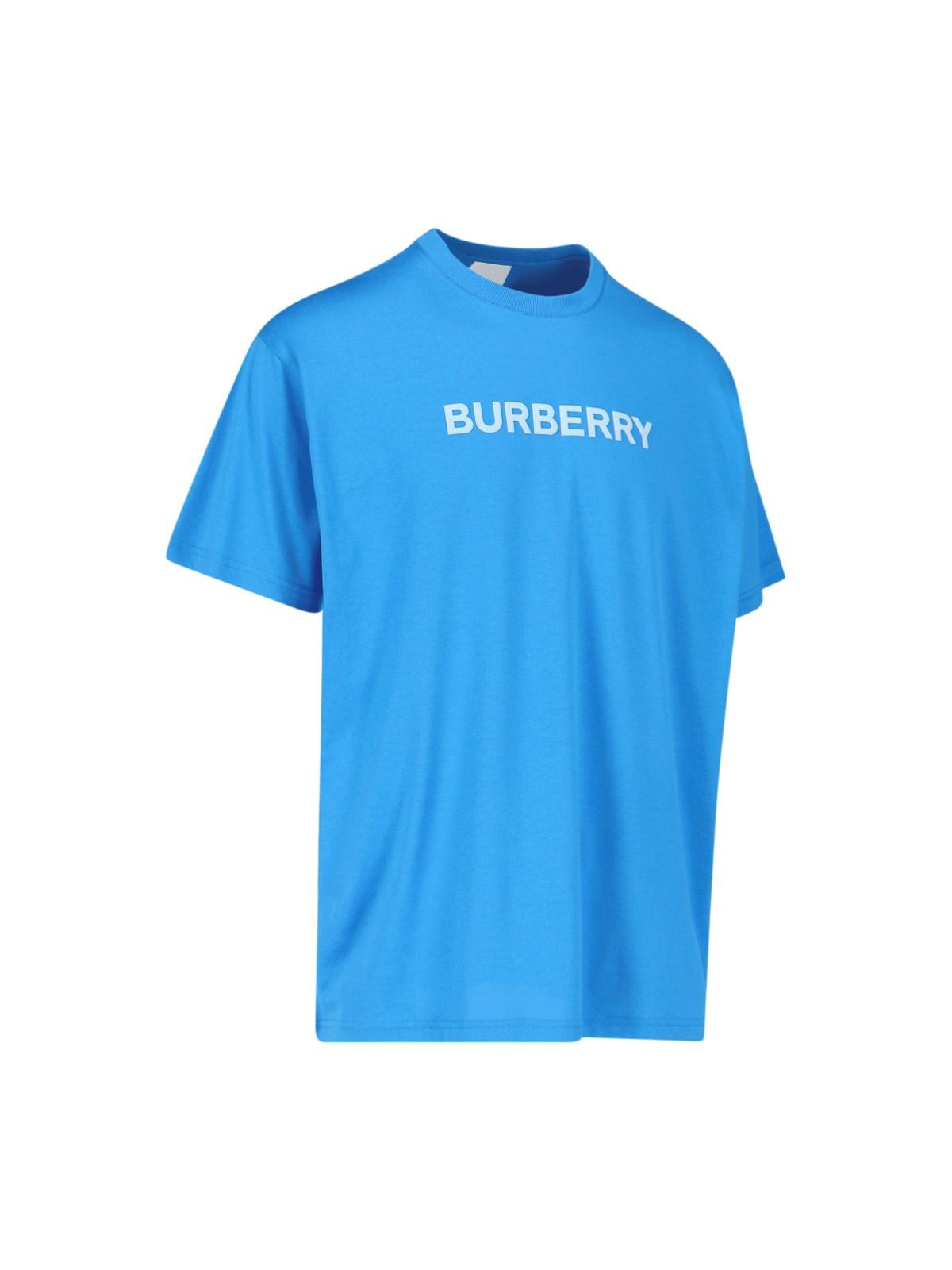 Burberry Logo T-shirt in Blue for Men | Lyst