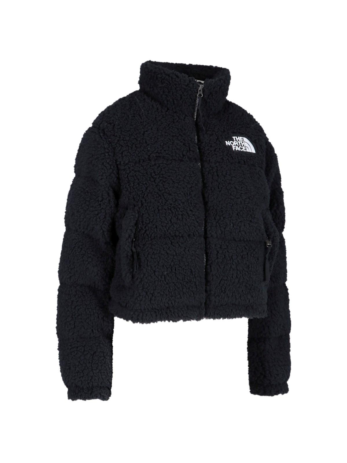 The North Face Shearling Bomber Jacket in Blue | Lyst