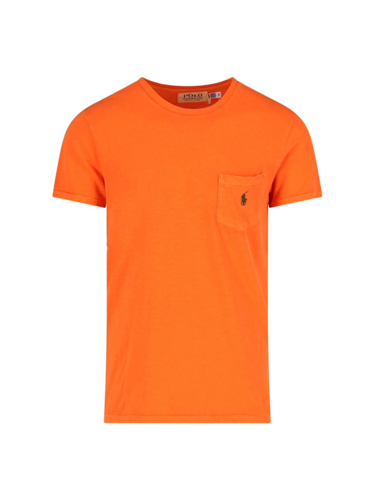 Polo Ralph Lauren Logo T-shirt in Orange for Men | Lyst