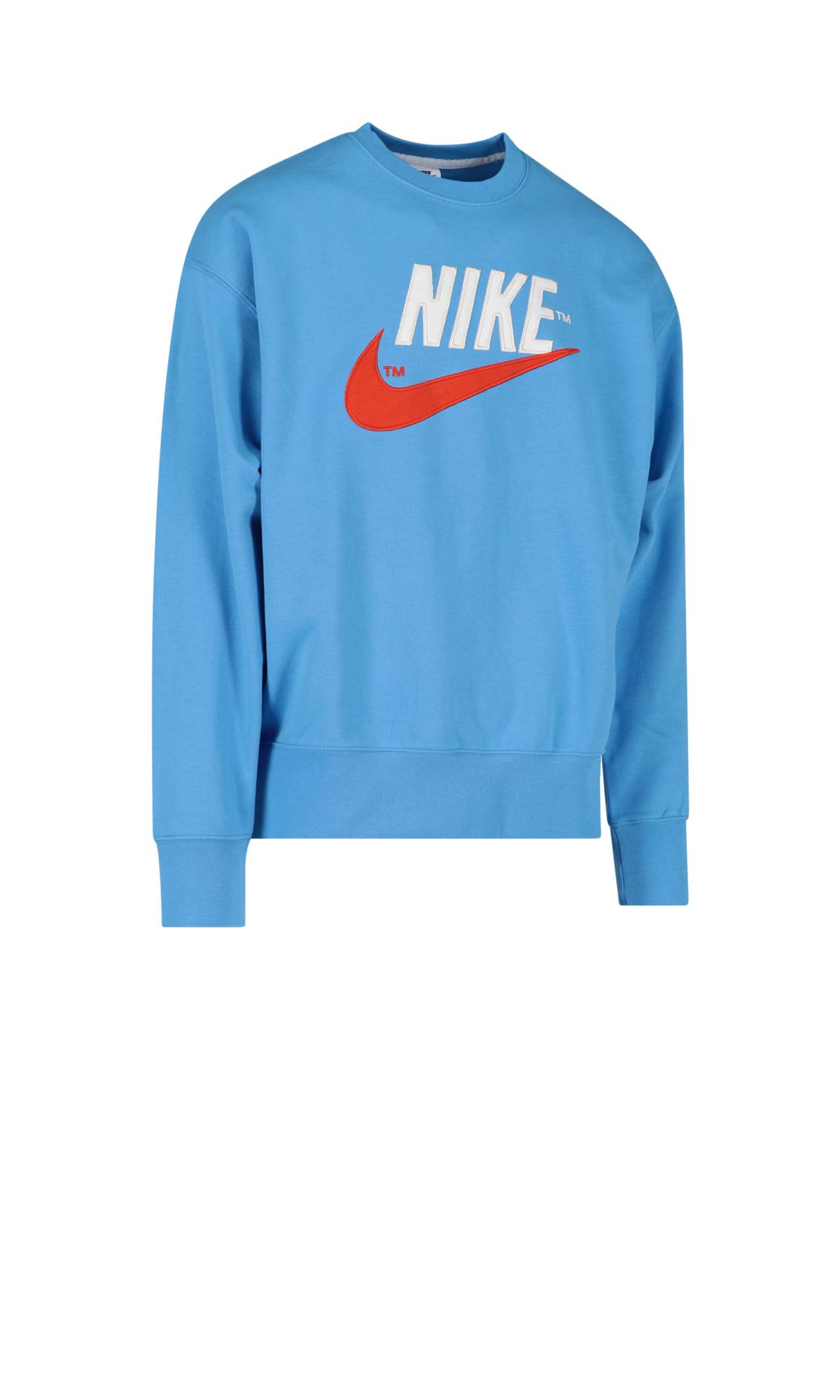 Nike 'french Terry' Crew-neck Sweatshirt in Blue for Men | Lyst