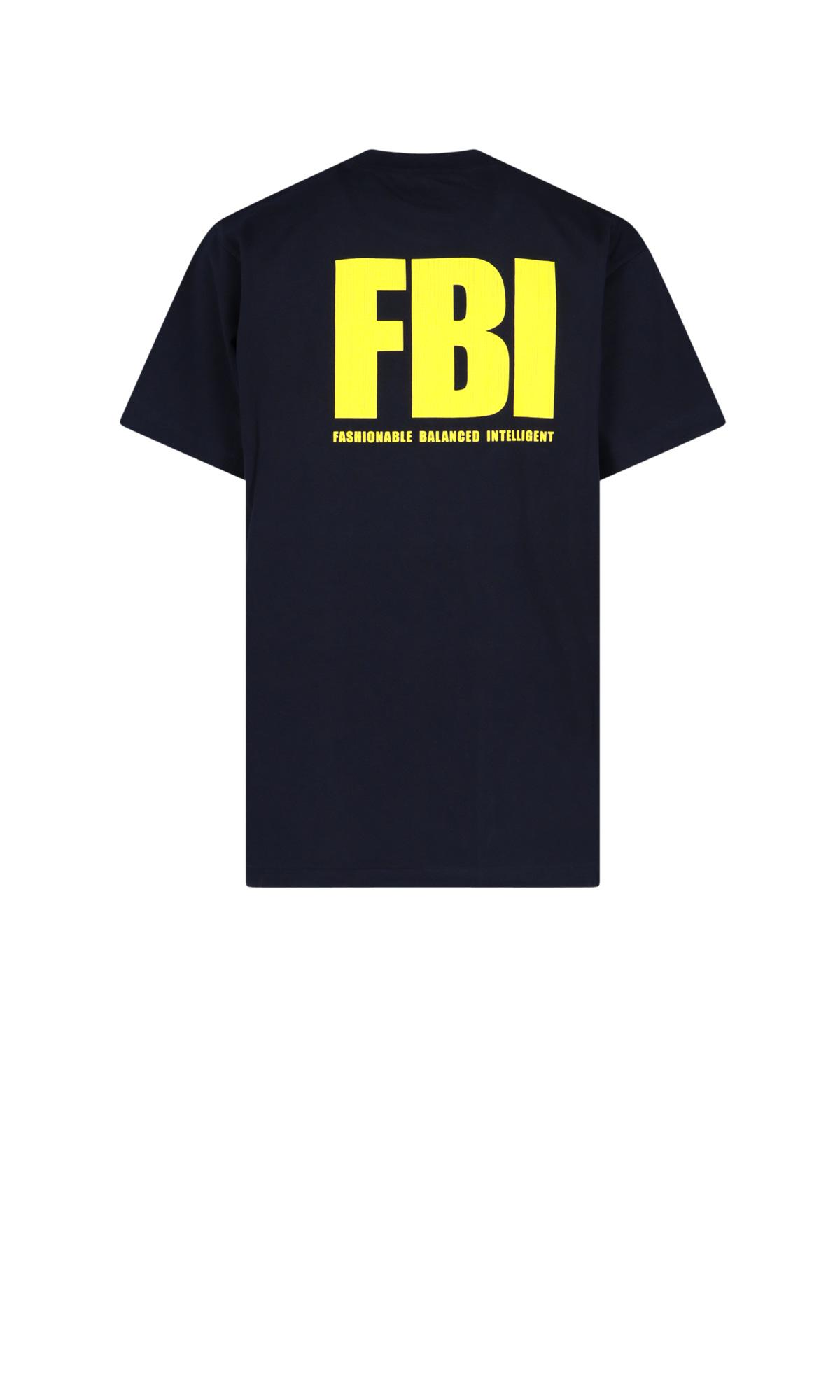 Balenciaga Reversible 'fbi' T-shirt in Blue for Men | Lyst