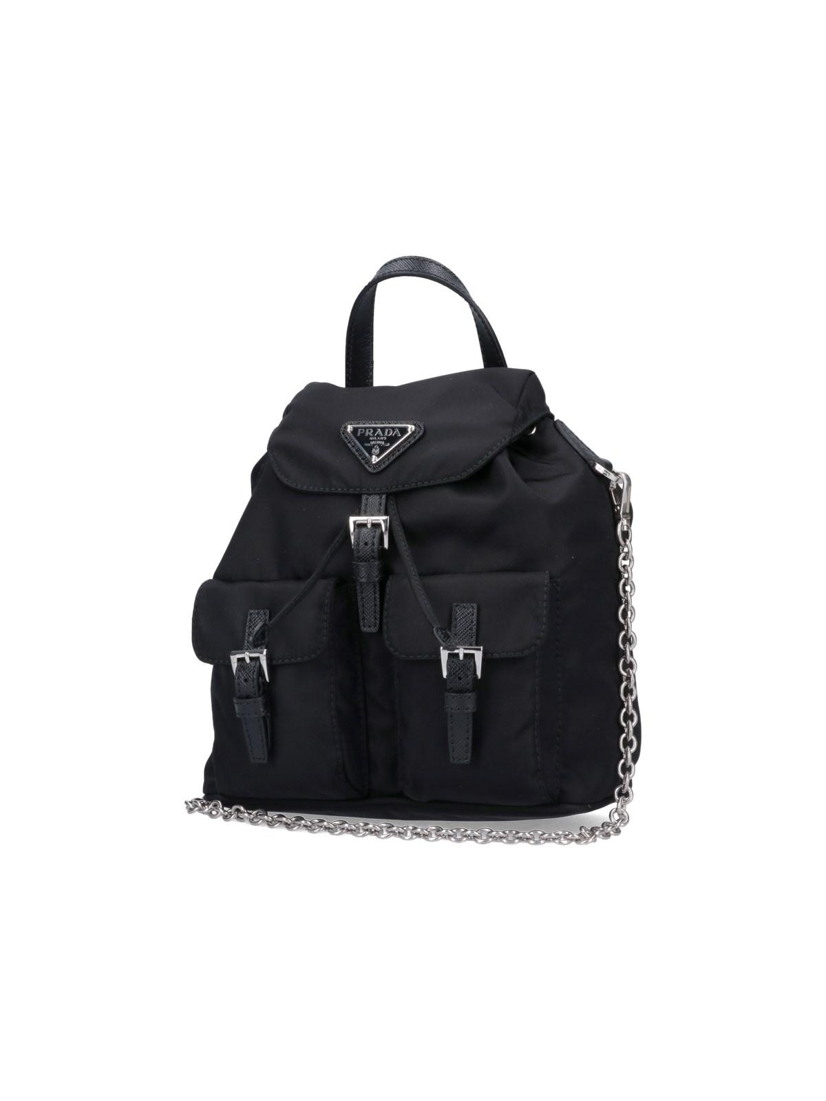 Prada Mini Re-nylon Backpack in Black | Lyst