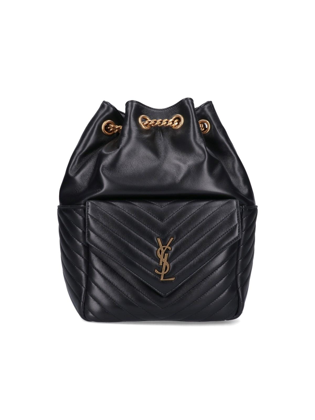 Saint Laurent Mini Joe Monogram Sailstripe Bucket Bag