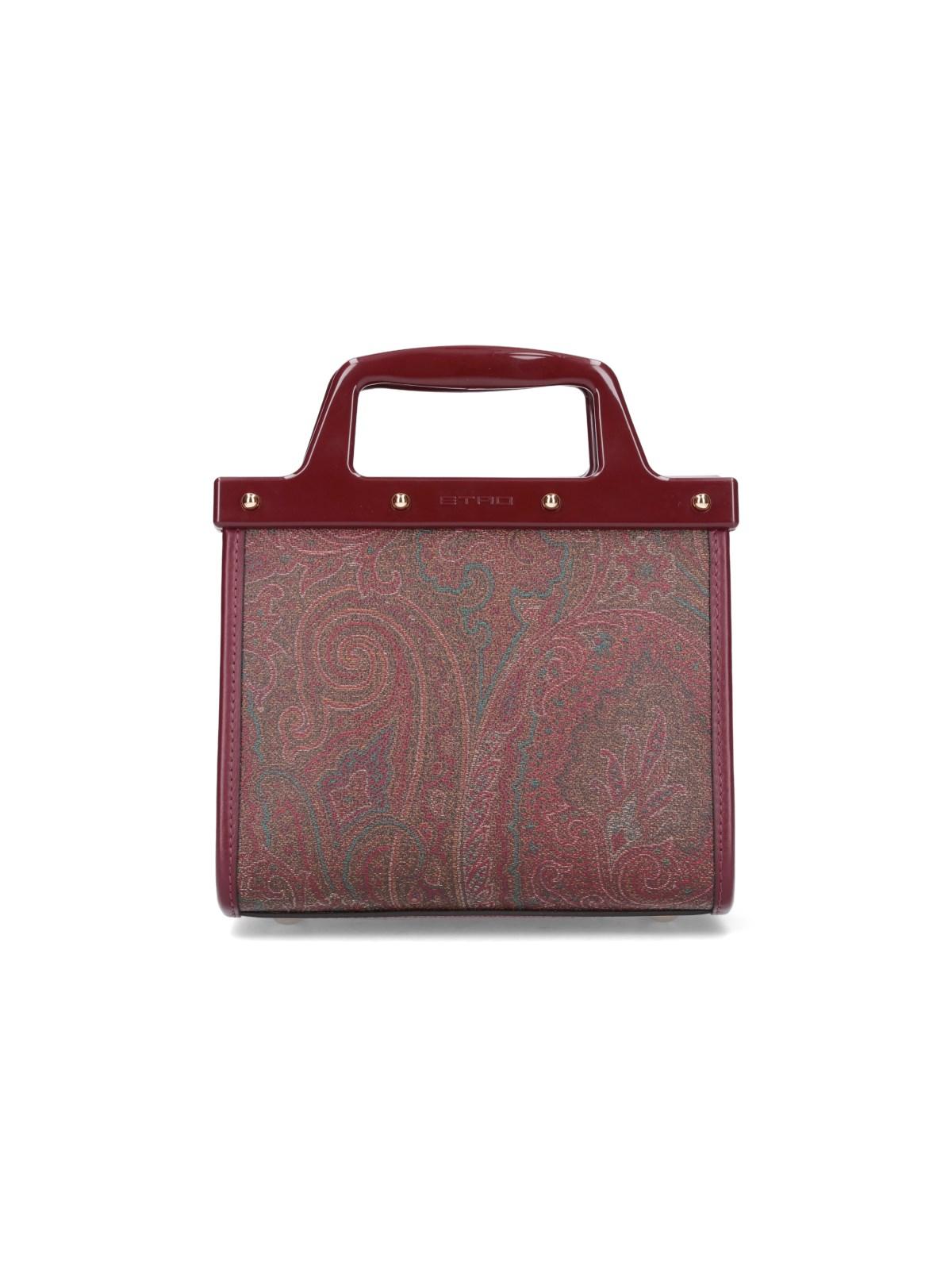 Love Trotter Mini Jacquard Tote Bag in Red - Etro