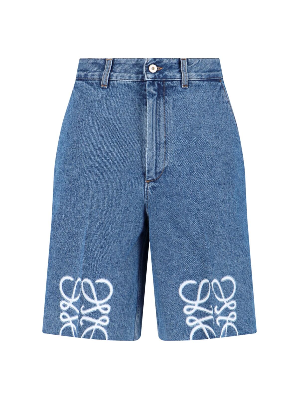 ショートパンツ LOEWE Bottle Green Nappa Leather Shorts ショーツ（ナパラム） グリーン - LOEWE