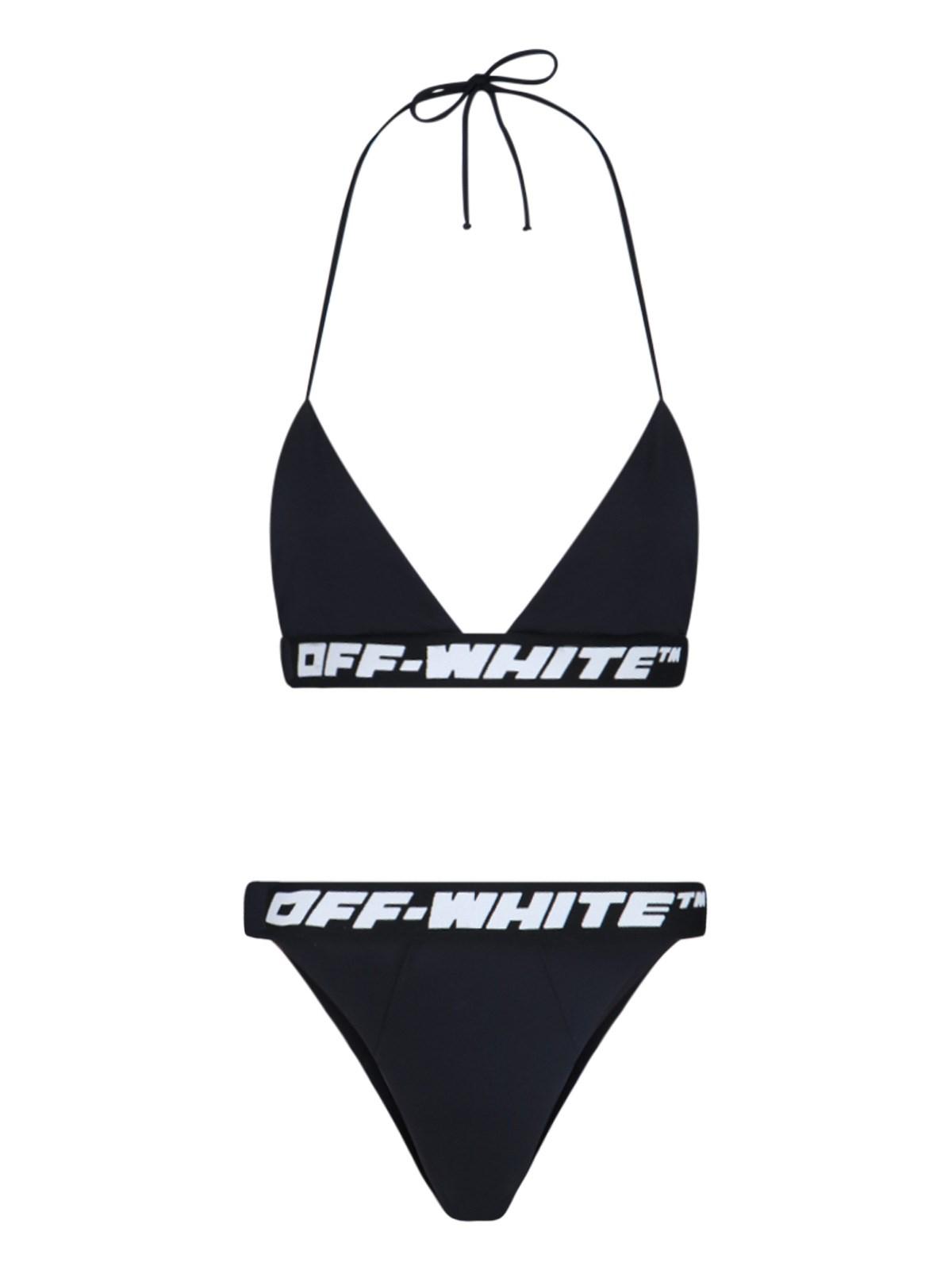 Off-White c/o Virgil Abloh Logo Bands Bikini in White | Lyst