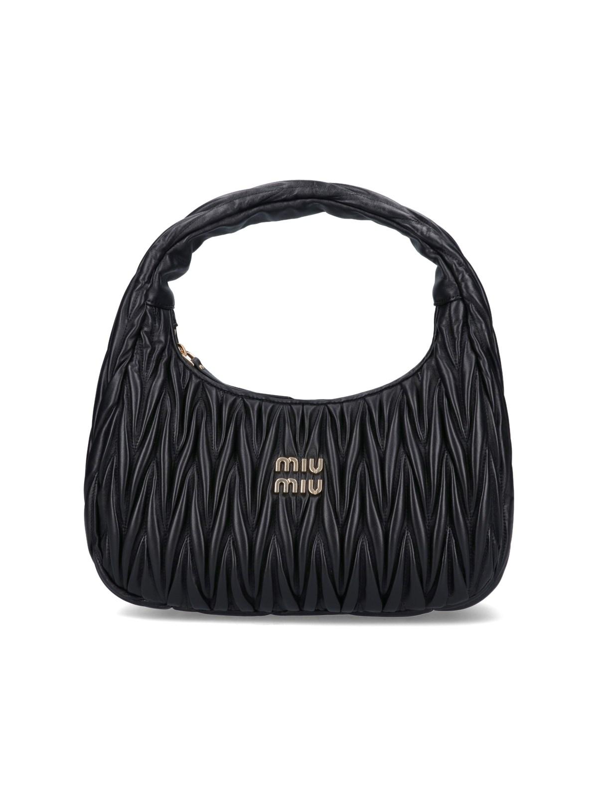Miu Miu 'hobo Miu Wander' Bag in Black Lyst