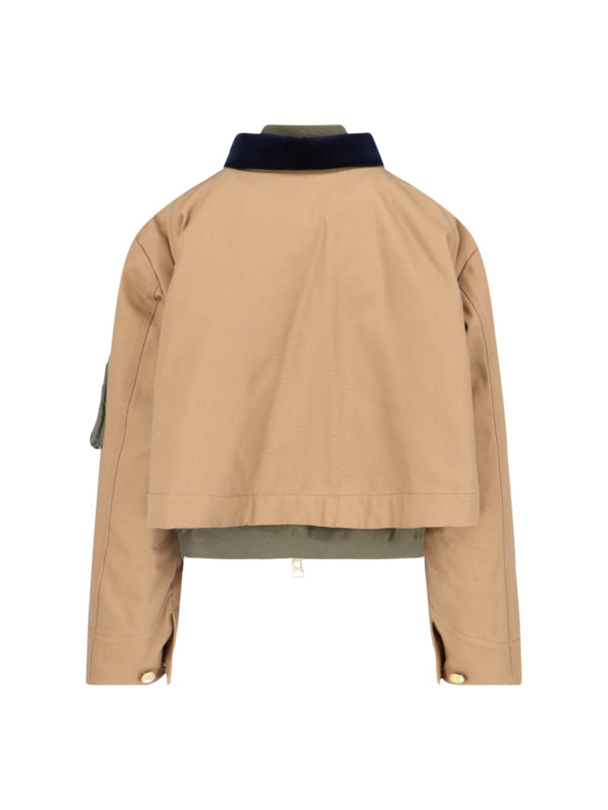 Sacai X Carhartt Wip Crop Jacket in Natural | Lyst Sacai X Carhartt Wip Crop Jacket in Natural | Lyst
