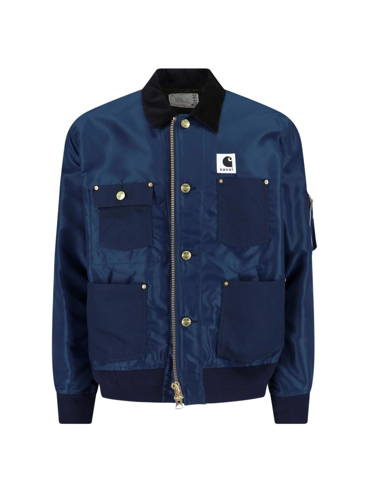 Sacai Detroit Canvas Ma-1 Jacket With Structured Silhouette And