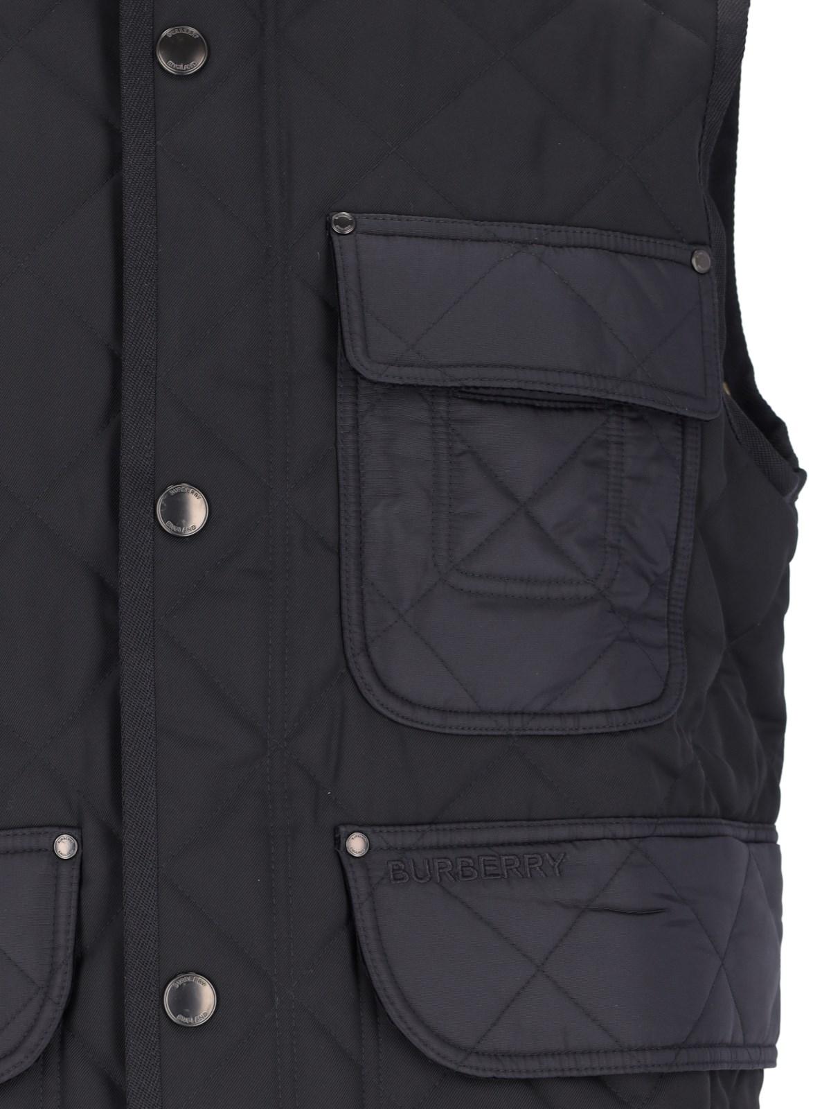 Burberry Quilted Vest in Blue for Men Lyst