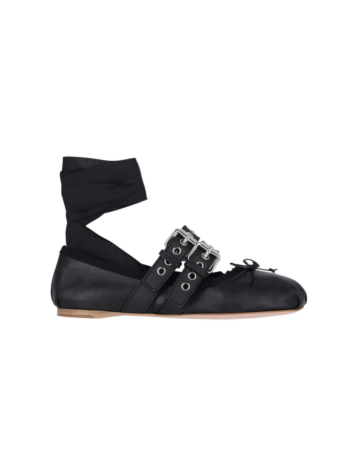 miu miu black flats