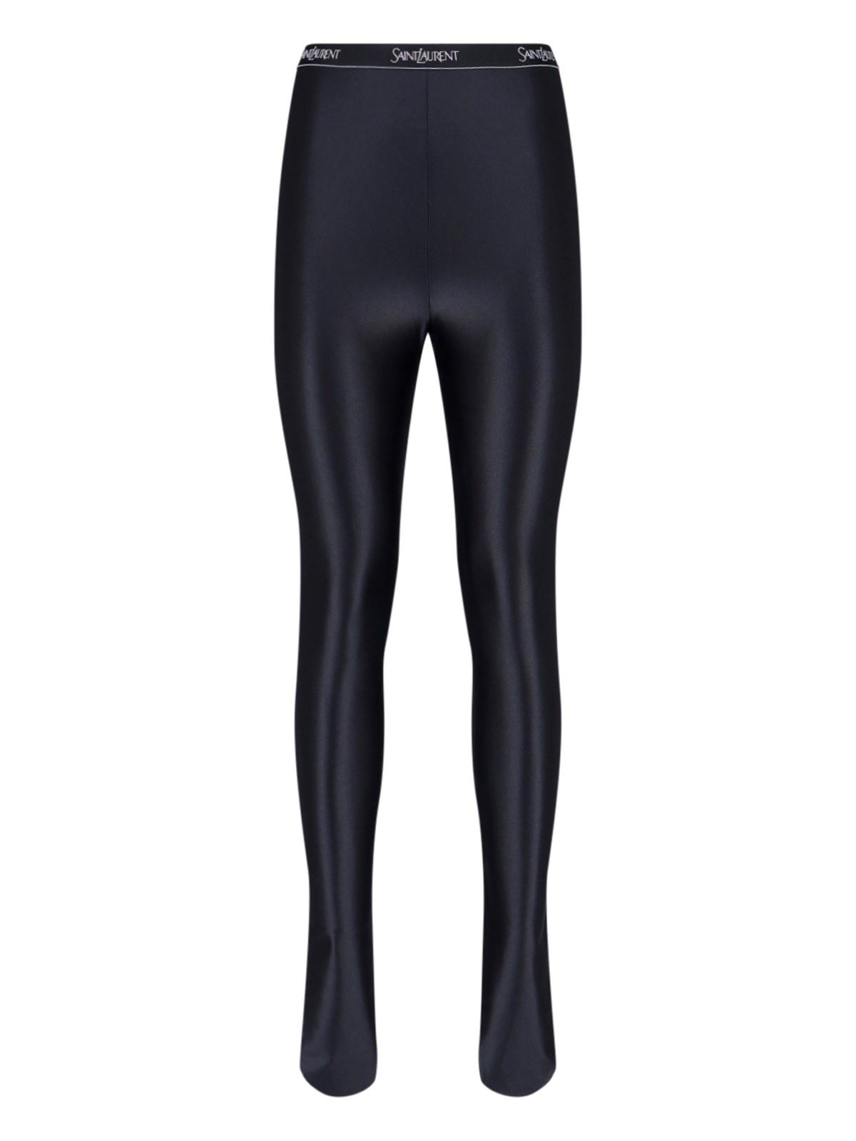 Saint Laurent Stretch Nylon Blend Leggings in Blue