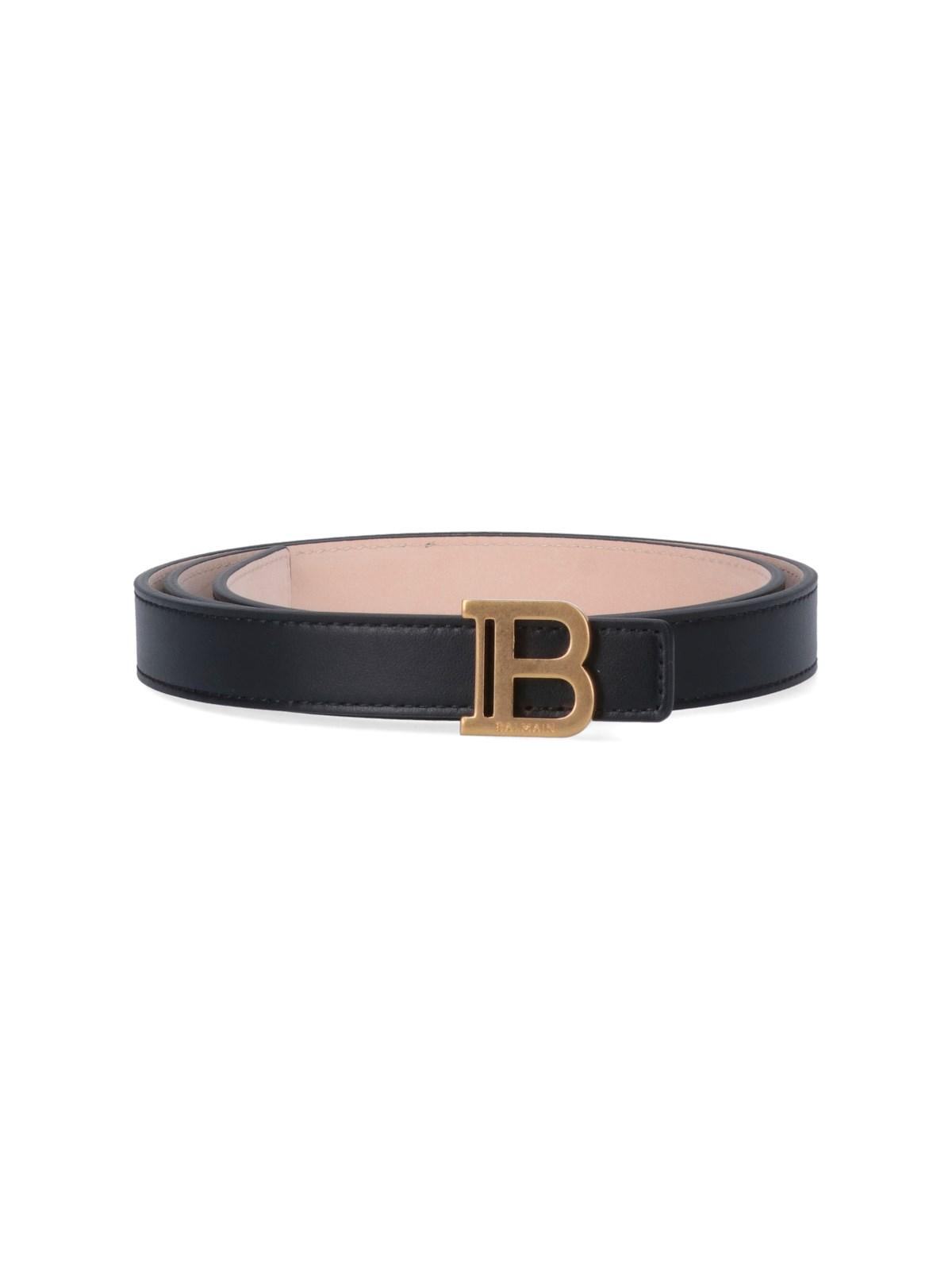 Balmain 'b' Logo Belt in Black | Lyst