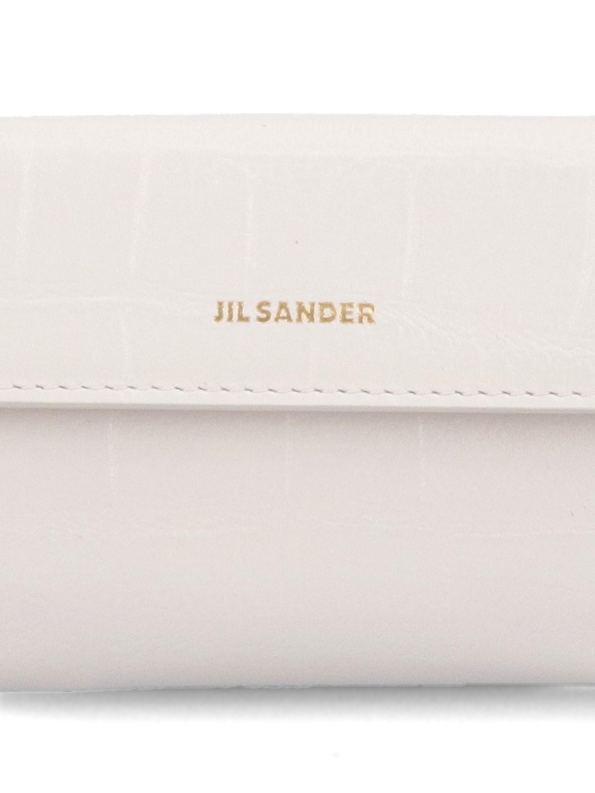 Jil Sander Mini Logo Wallet in White | Lyst