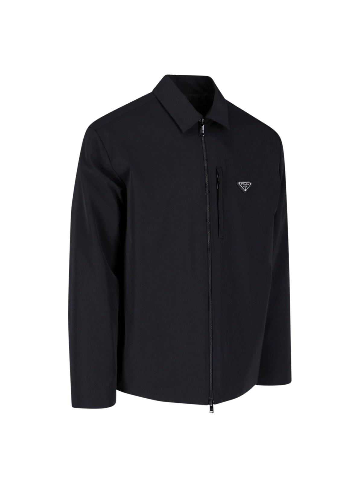 Prada Logo Shirt in Black for Men | Lyst