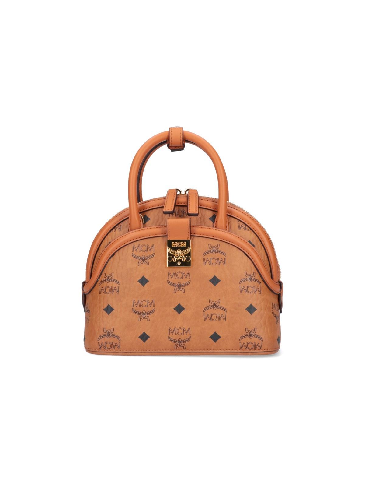 MCM Small Visetos 'anna' Bag in Brown | Lyst