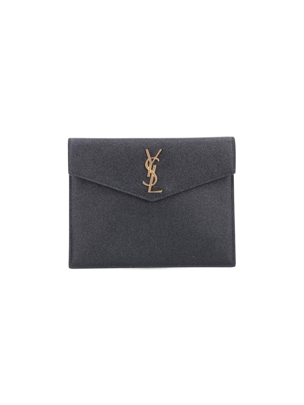 Saint Laurent Uptown YSL Monogram Baby Pouch Wallet