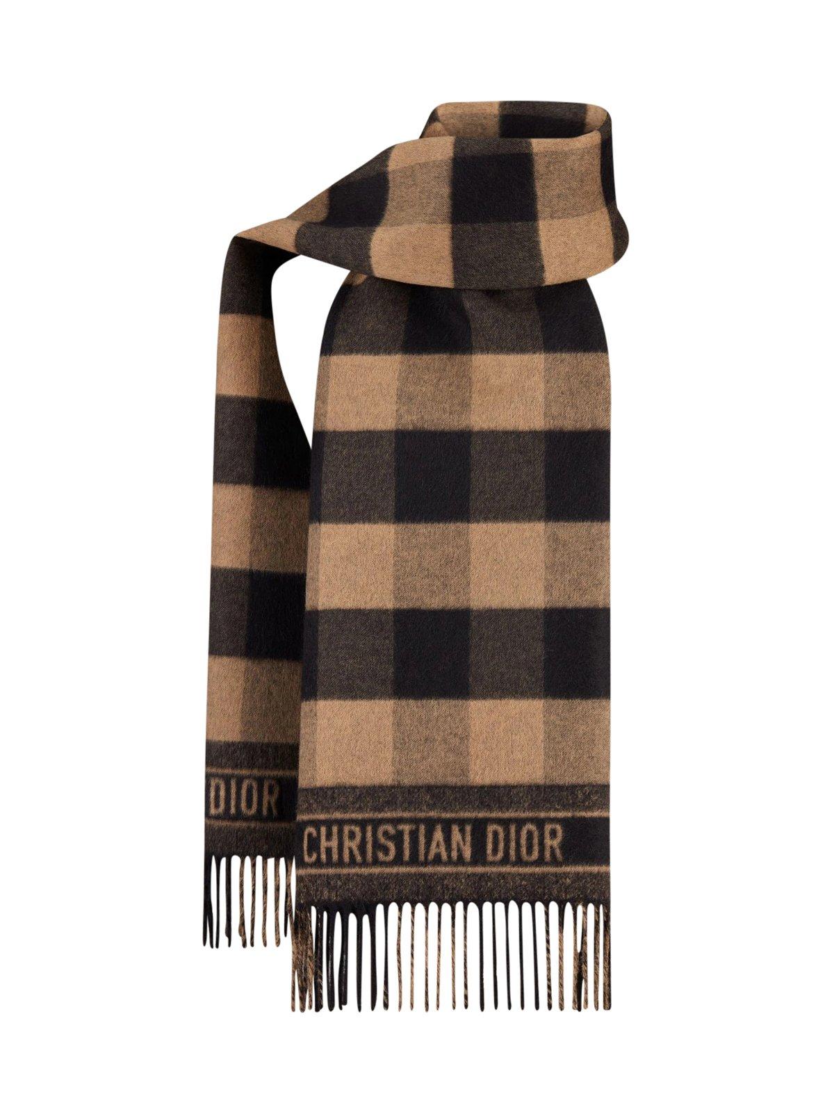 dior check scarf