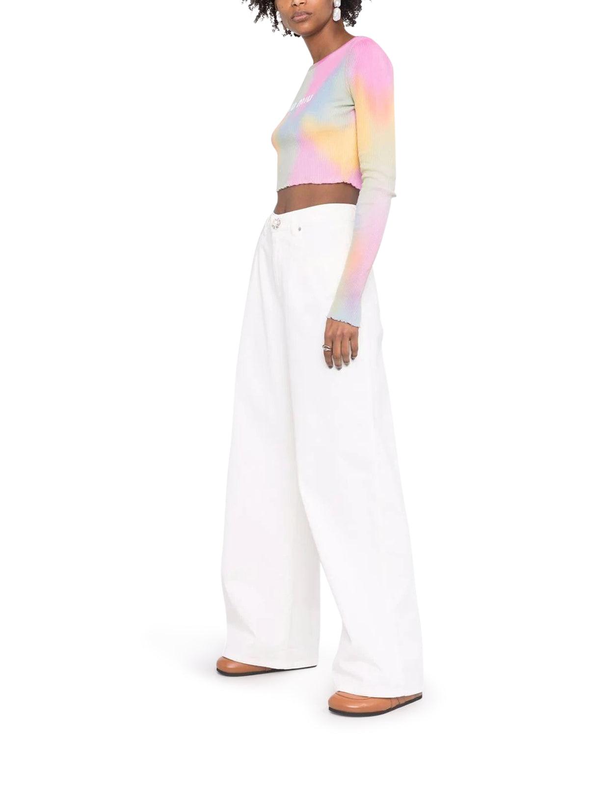 Miu Miu Tie Dye Crop Sweater | Lyst