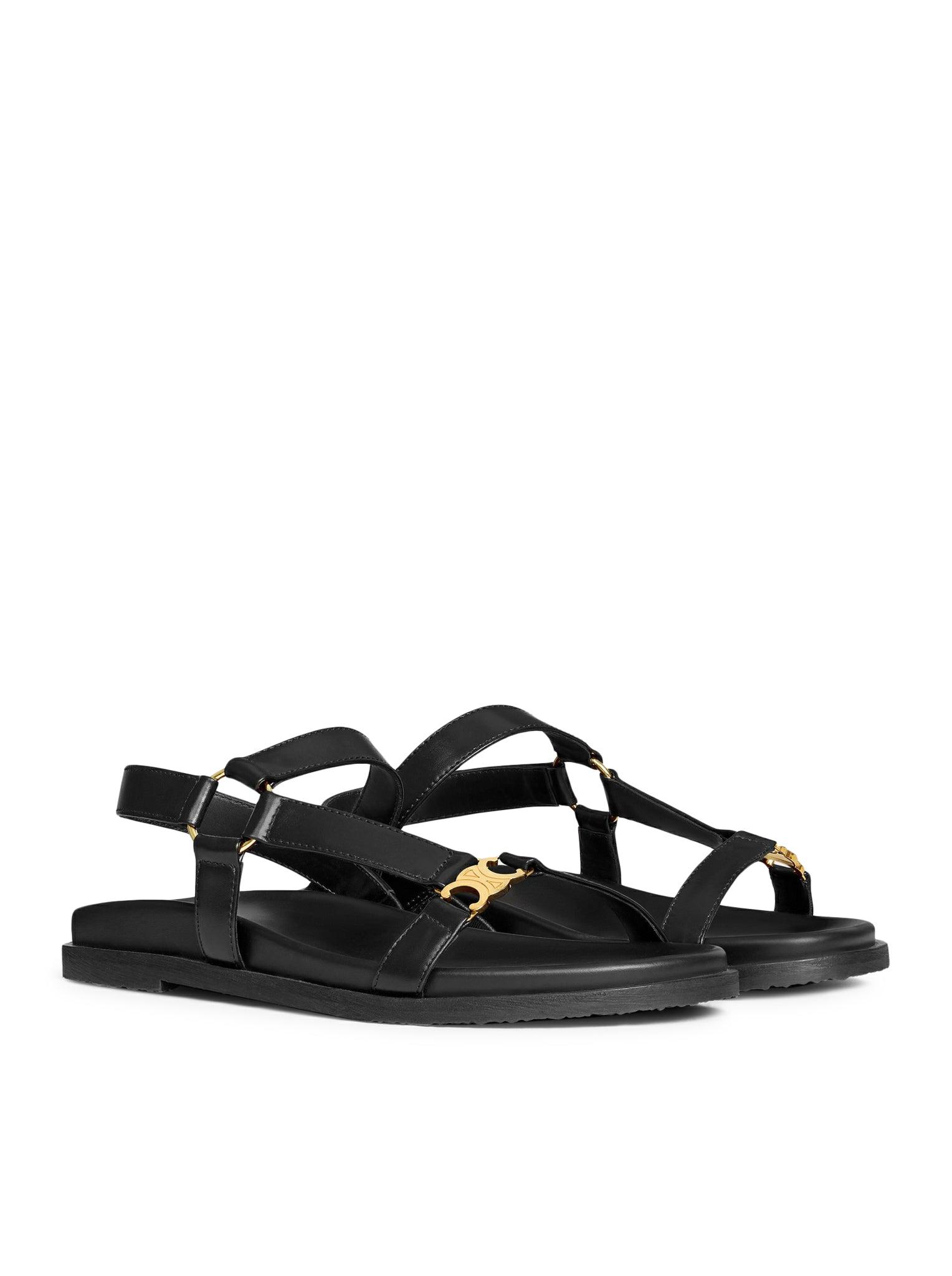 Celine Maud Sandal With Triomphe in Black | Lyst