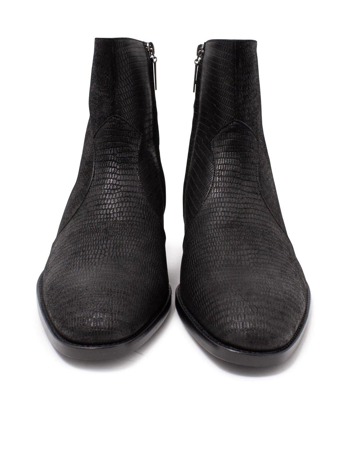 saint laurent lizard boots