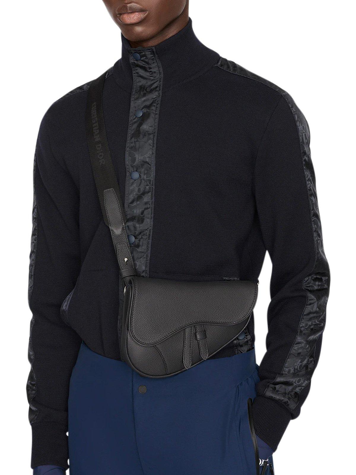 Dior Mini Saddle Bag in Black for Men | Lyst