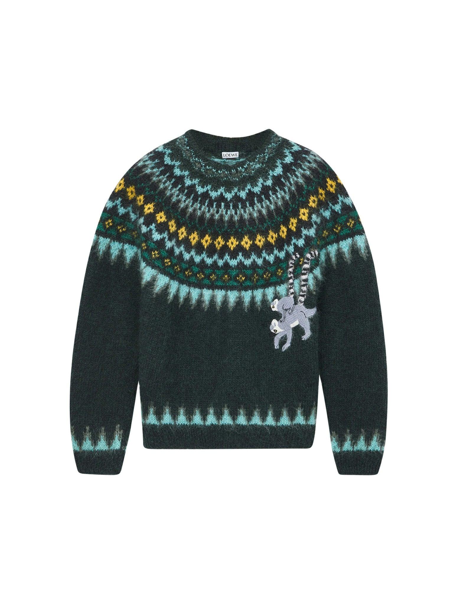 Loewe + Suna Fujita Fair Isle Embroidered Mohair-blend