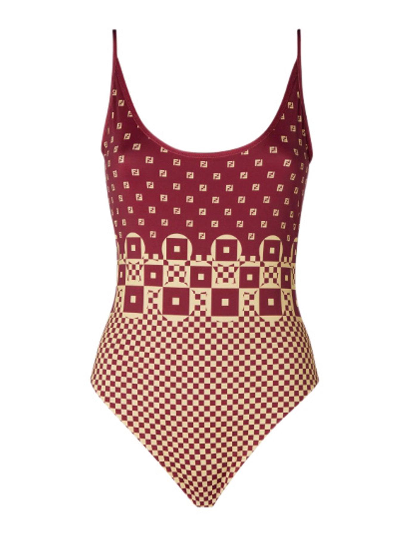 ワンピース水着 Fendi One-Shoulder Swimming Costume With Coral Fendi - One-shoulder swimsuit White - The Corner
