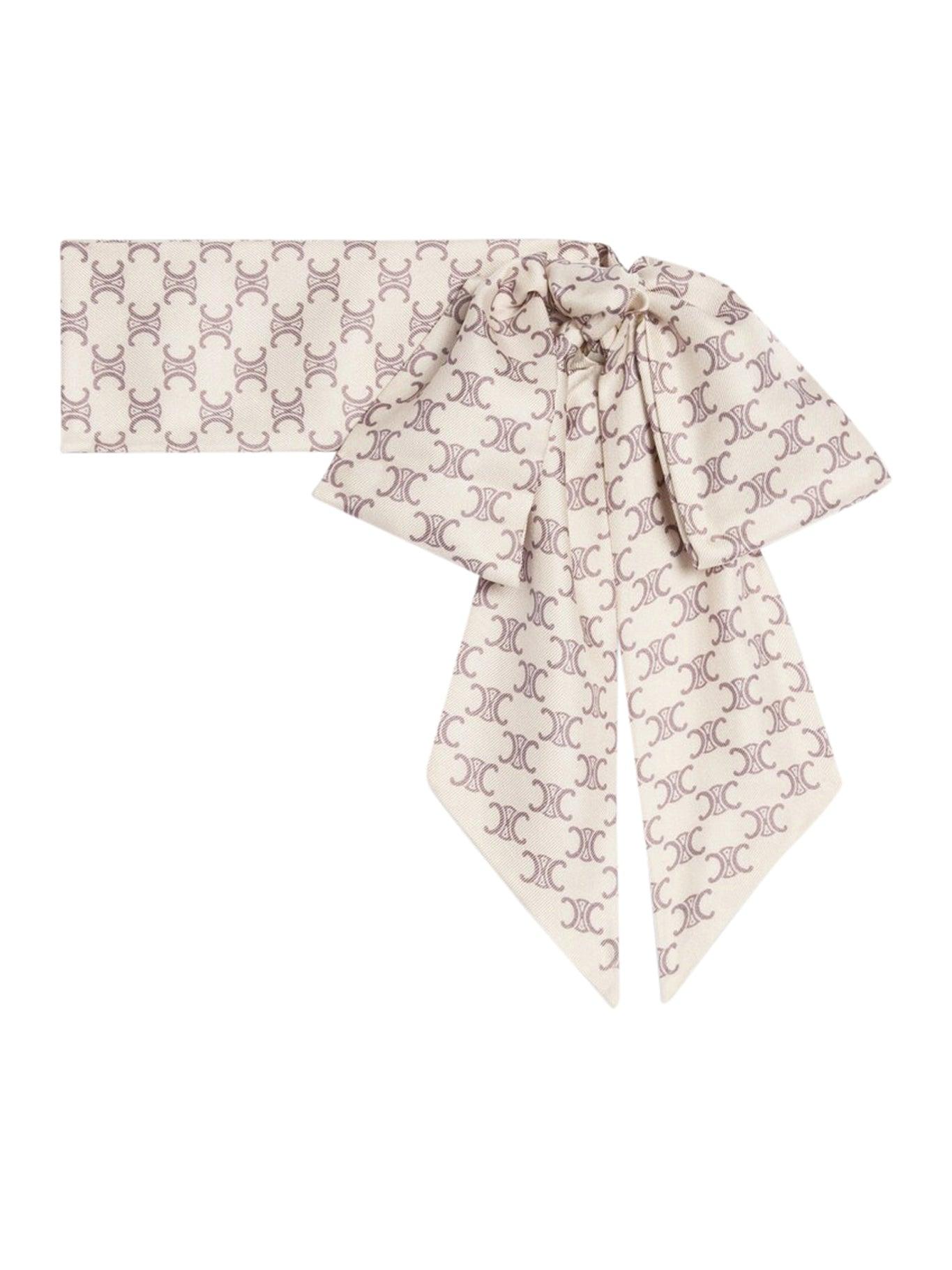 スカーフ CELINE Triomphe Silk Twill Lavalliere Celine Triomphe Silk Twill Lavallière in White | Lyst