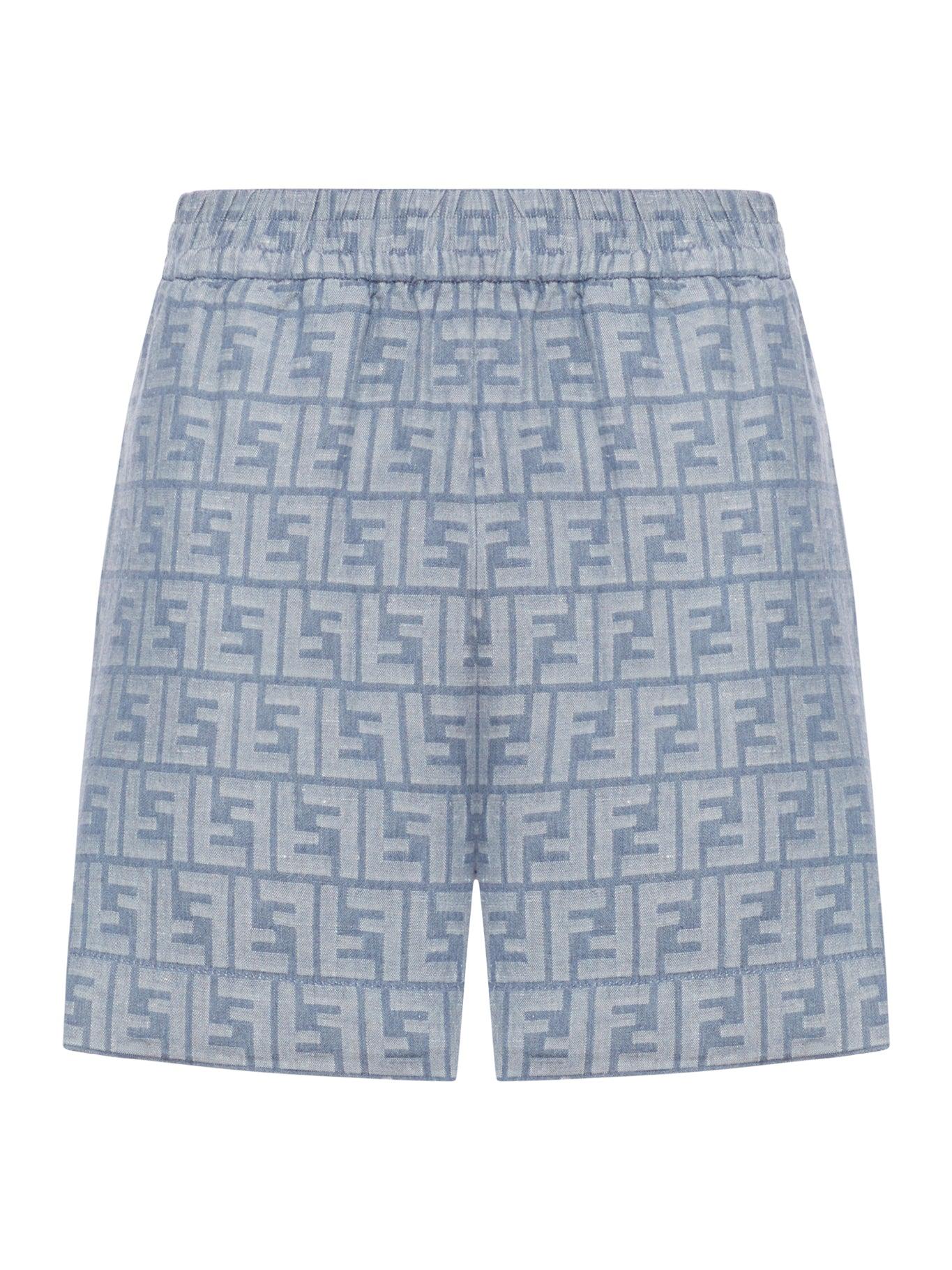 ショートパンツ FENDI FF chambray denim shorts 29318706_58384570_1000.jpg