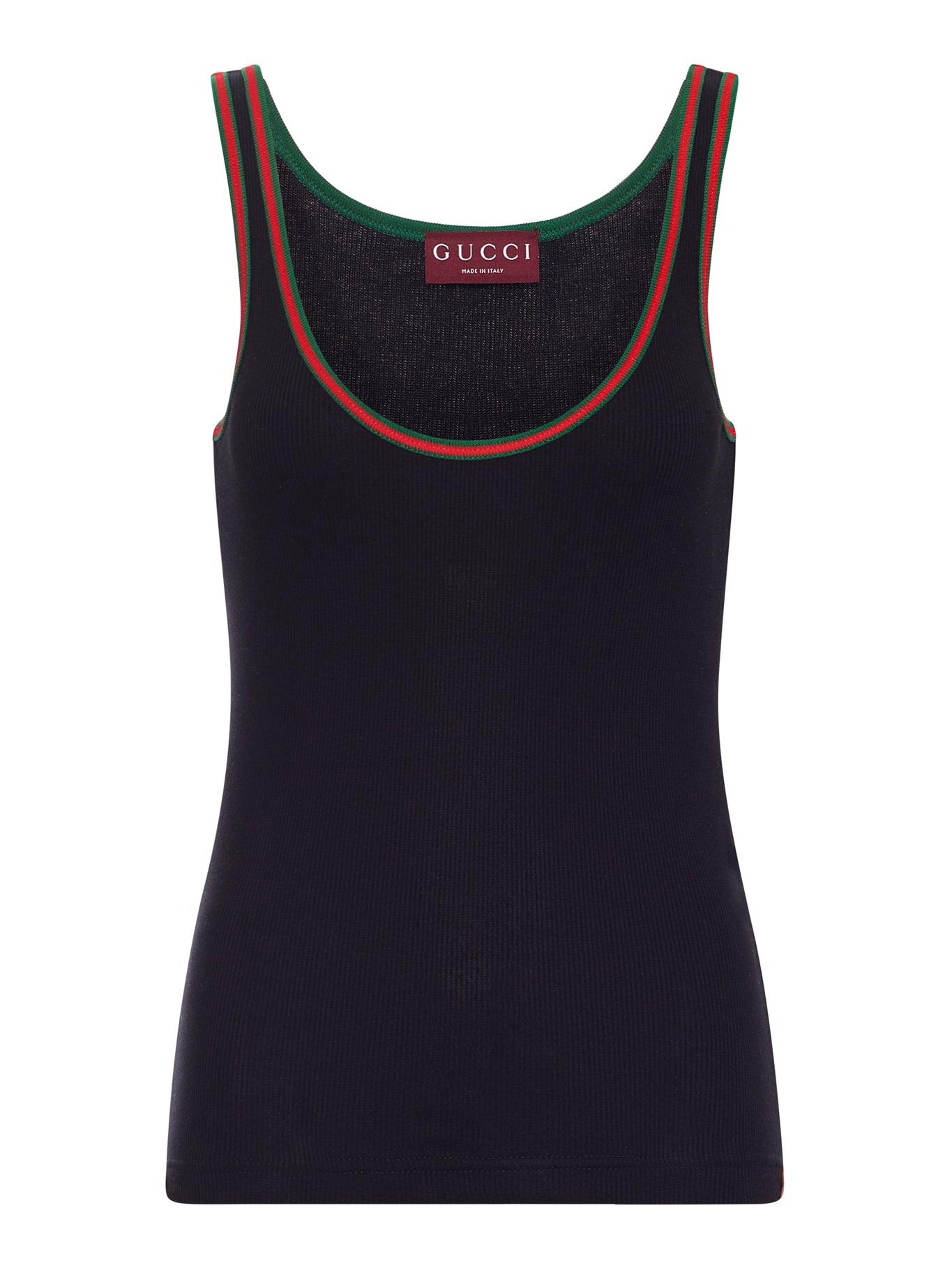 Gucci Web Tank Top in Black | Lyst