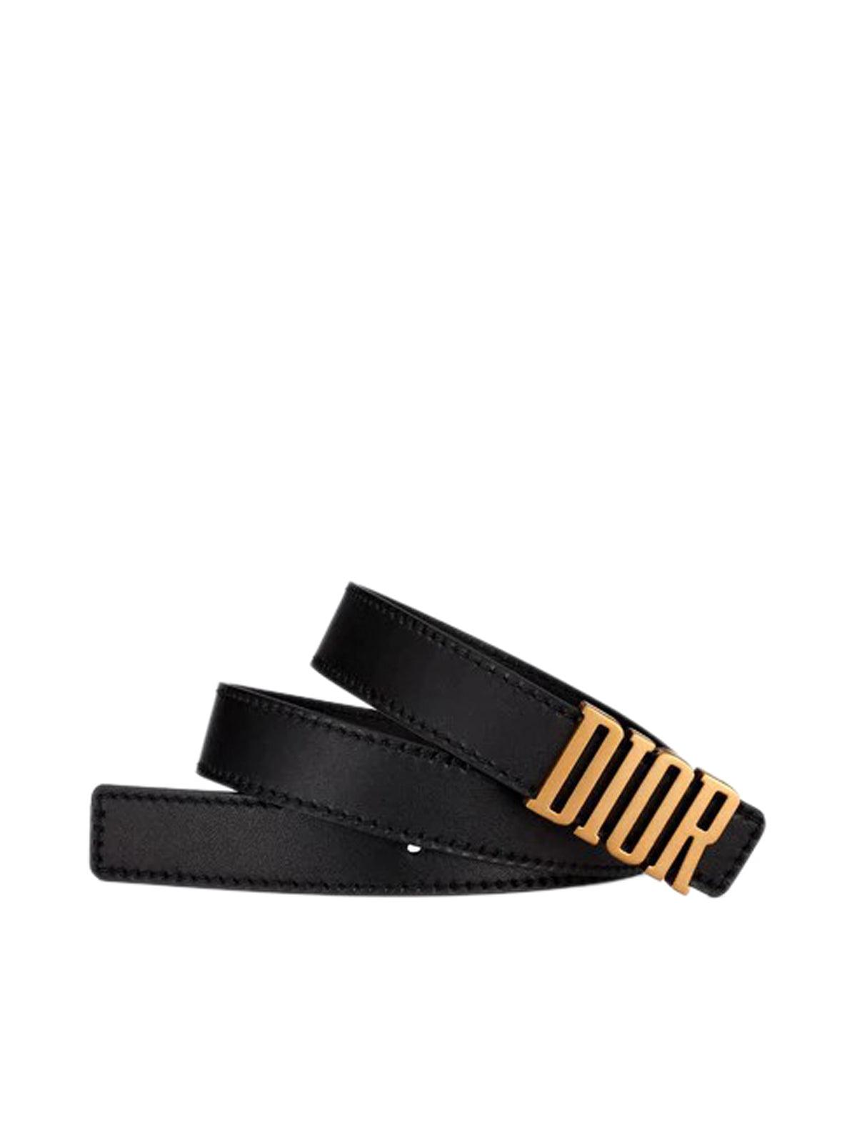 Dior Calfskin D-fence Belt in Black | Lyst