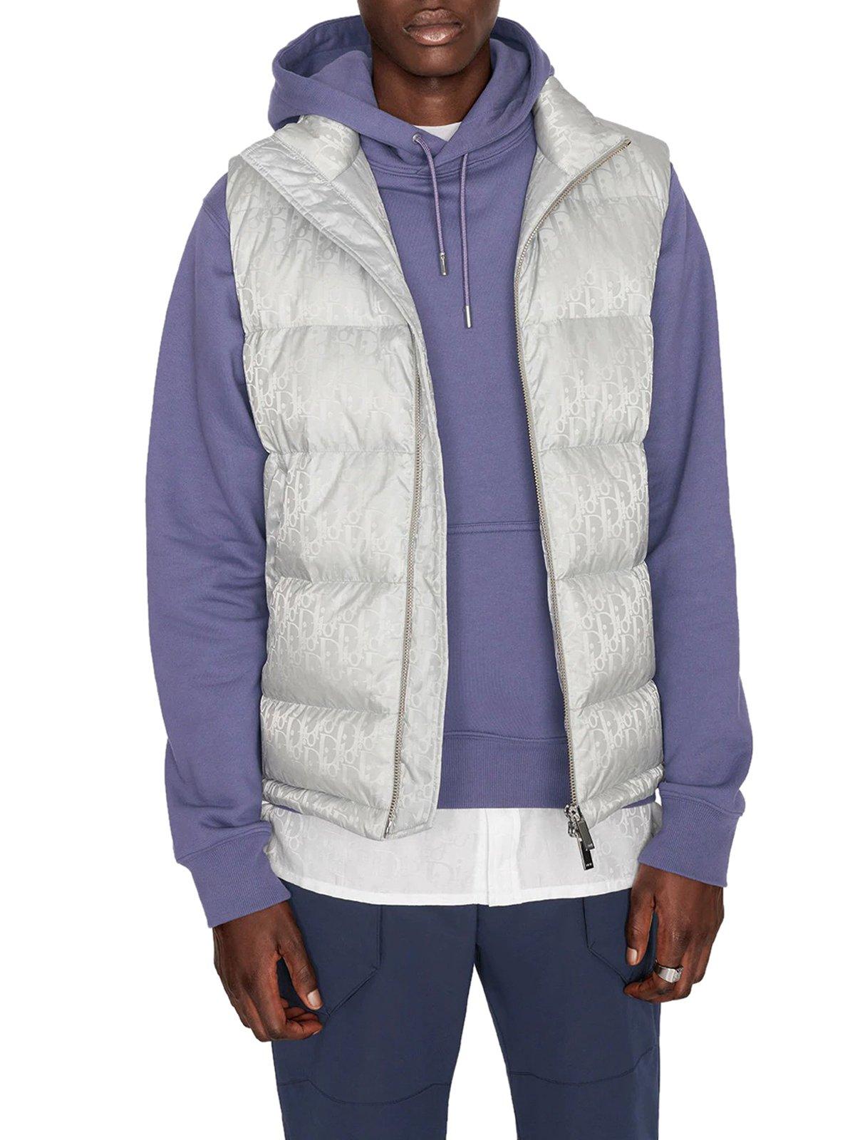 Dior Dior Oblique Sleeveless Down Jacket in Blue for Men | Lyst UK