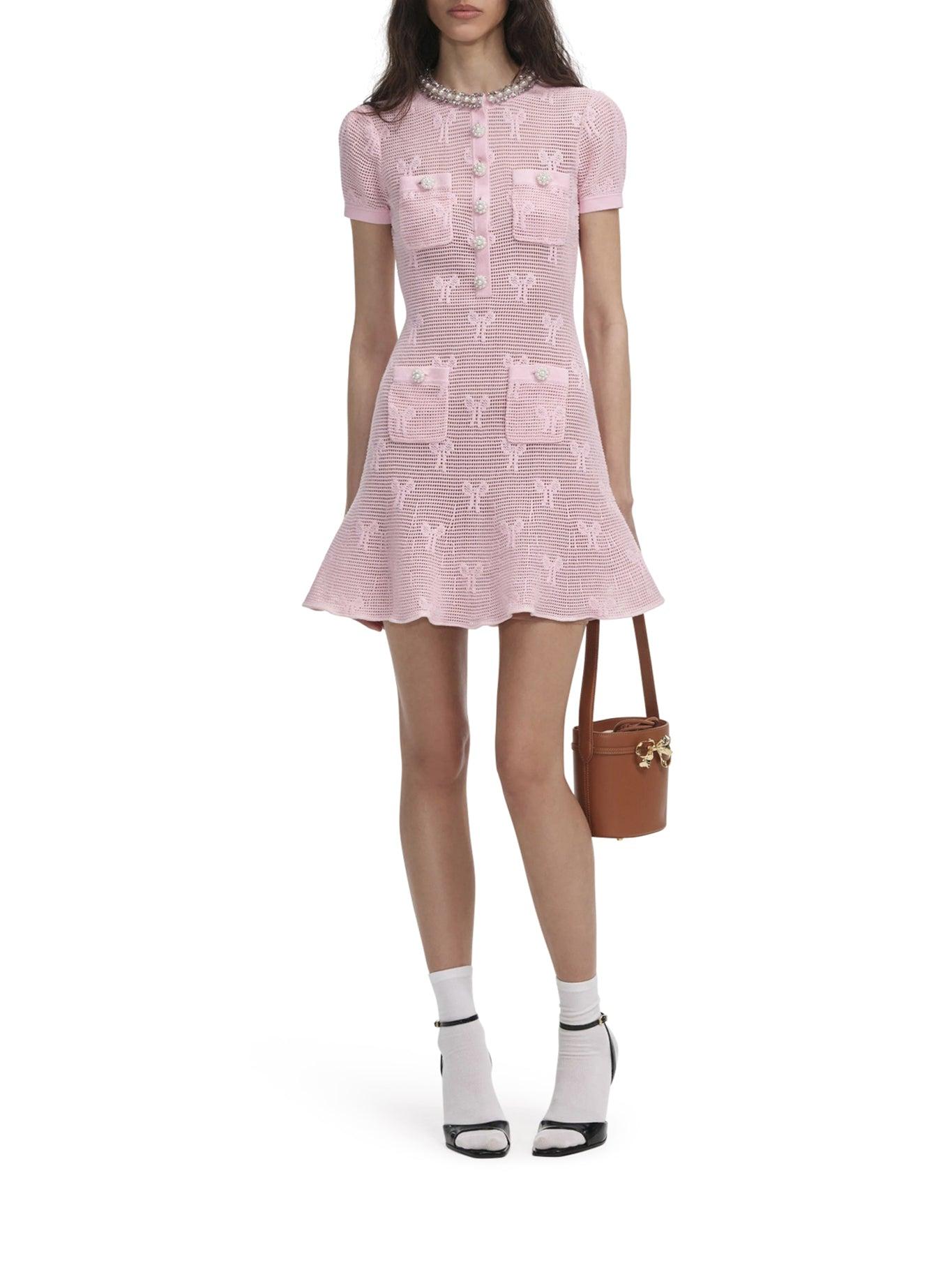 【Self-Portrait】ピンクジョーゼットフラワーマキシ Dress Pink Georgette Flower Maxi Dress – self-portrait-US