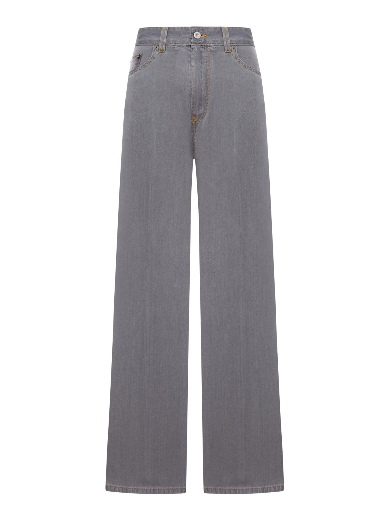 デニム・ジーパン MIU MIU HIGH-WAISTED JEANS IN FLOCKED DENIM Miu Miu Jeans for Women | Online Sale up to 35% off | Lyst