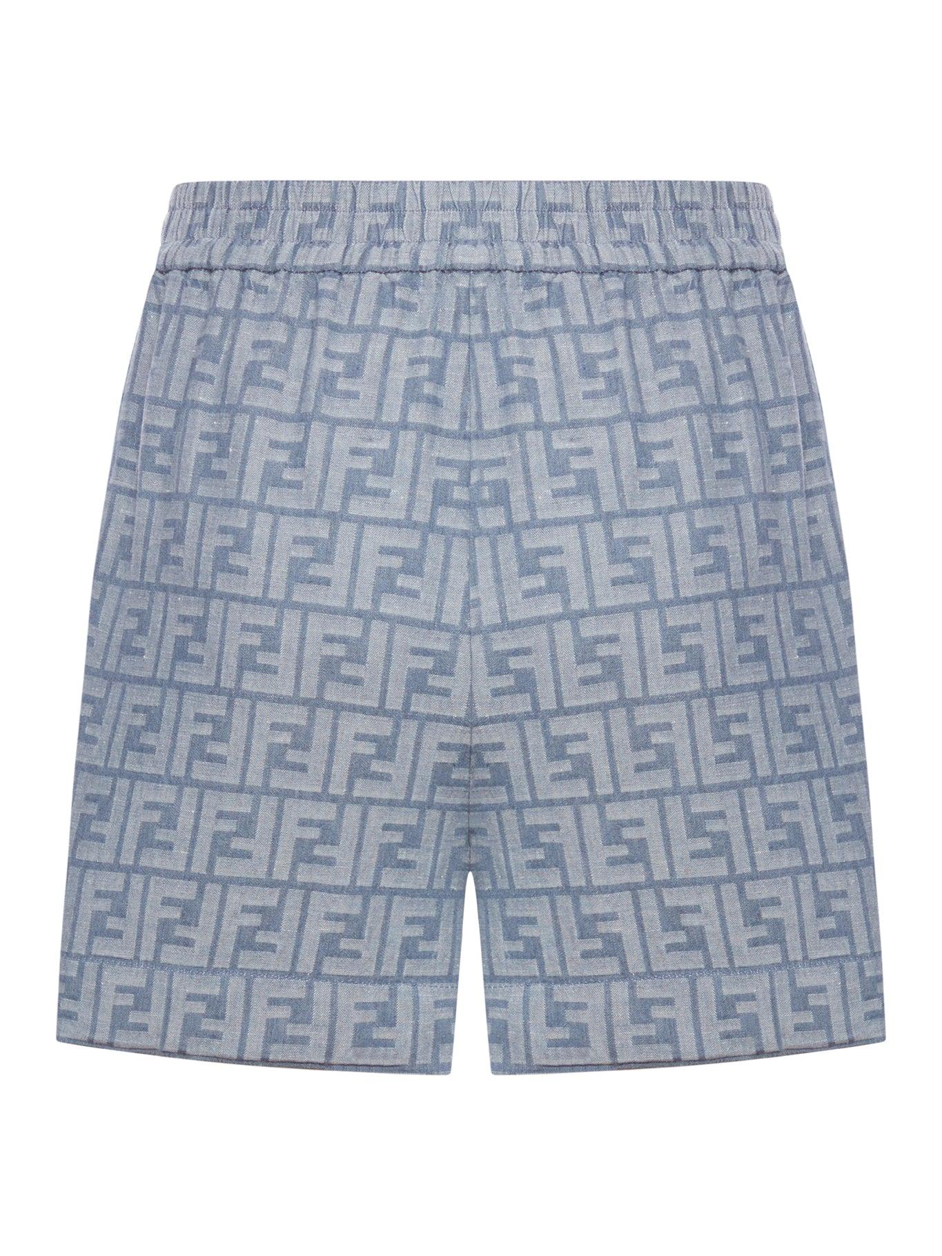 Fendi Shorts Ff Chambray in Blue | Lyst UK