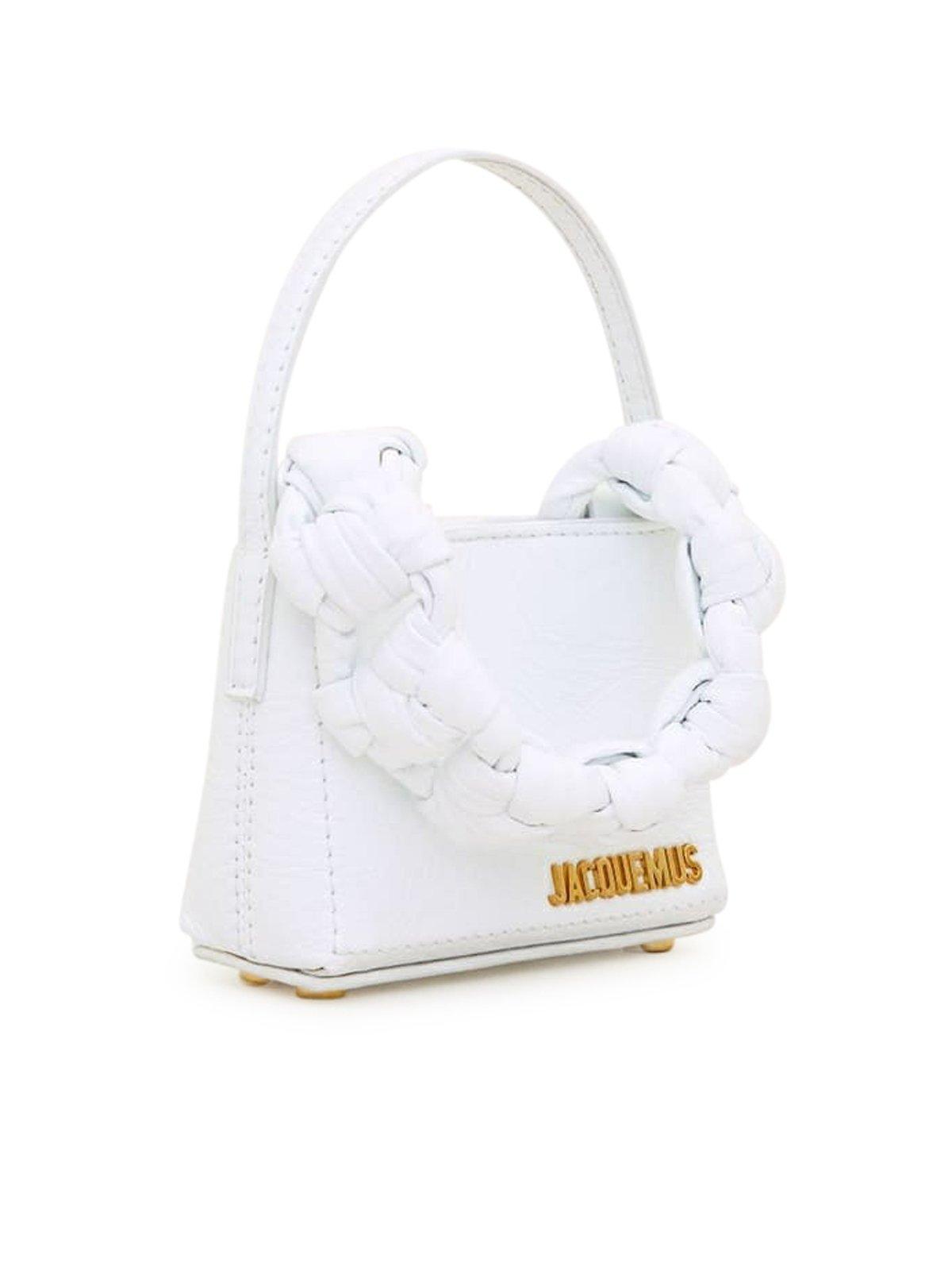 Jacquemus Braided Handle Mini Bag in White | Lyst