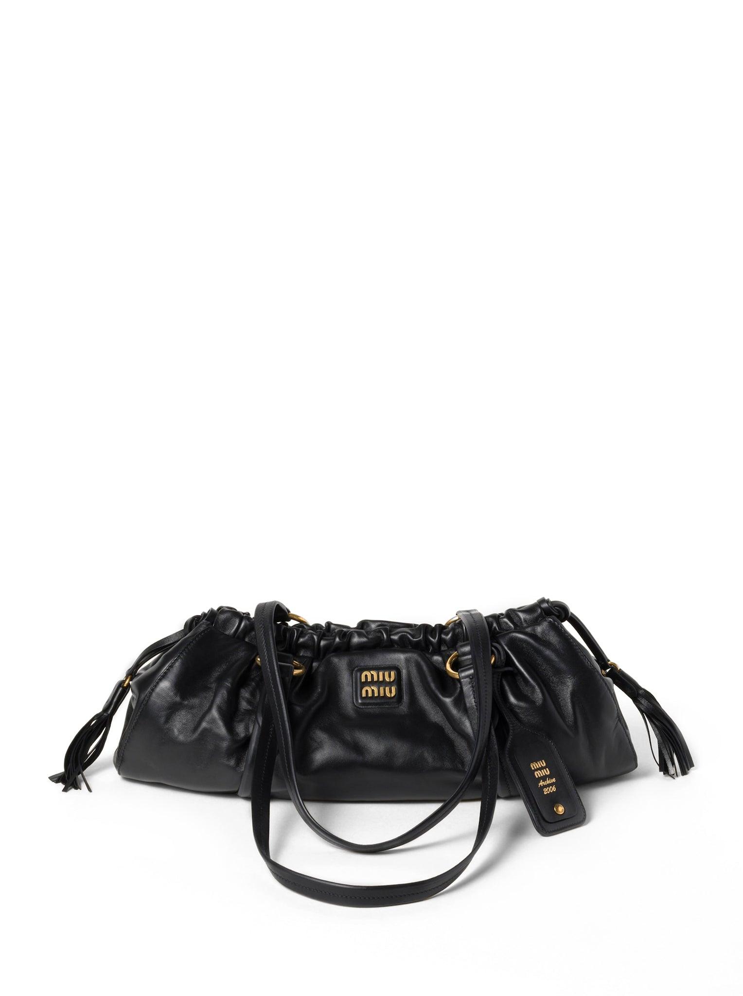 Miu Miu Joie Bag In Nappa in Black | Lyst