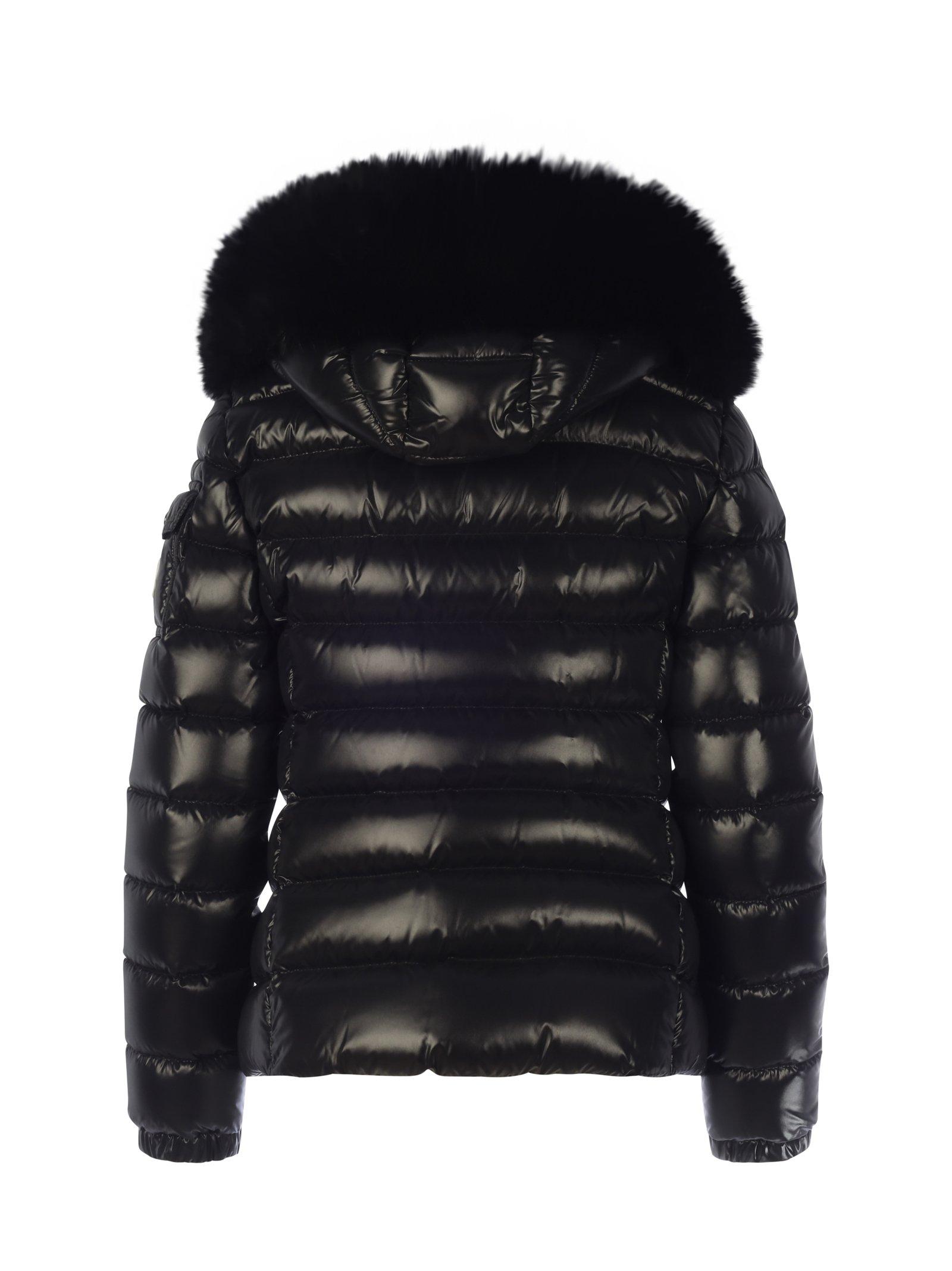Moncler Badyfur Fur-trim Puffer Jacket in Black | Lyst UK