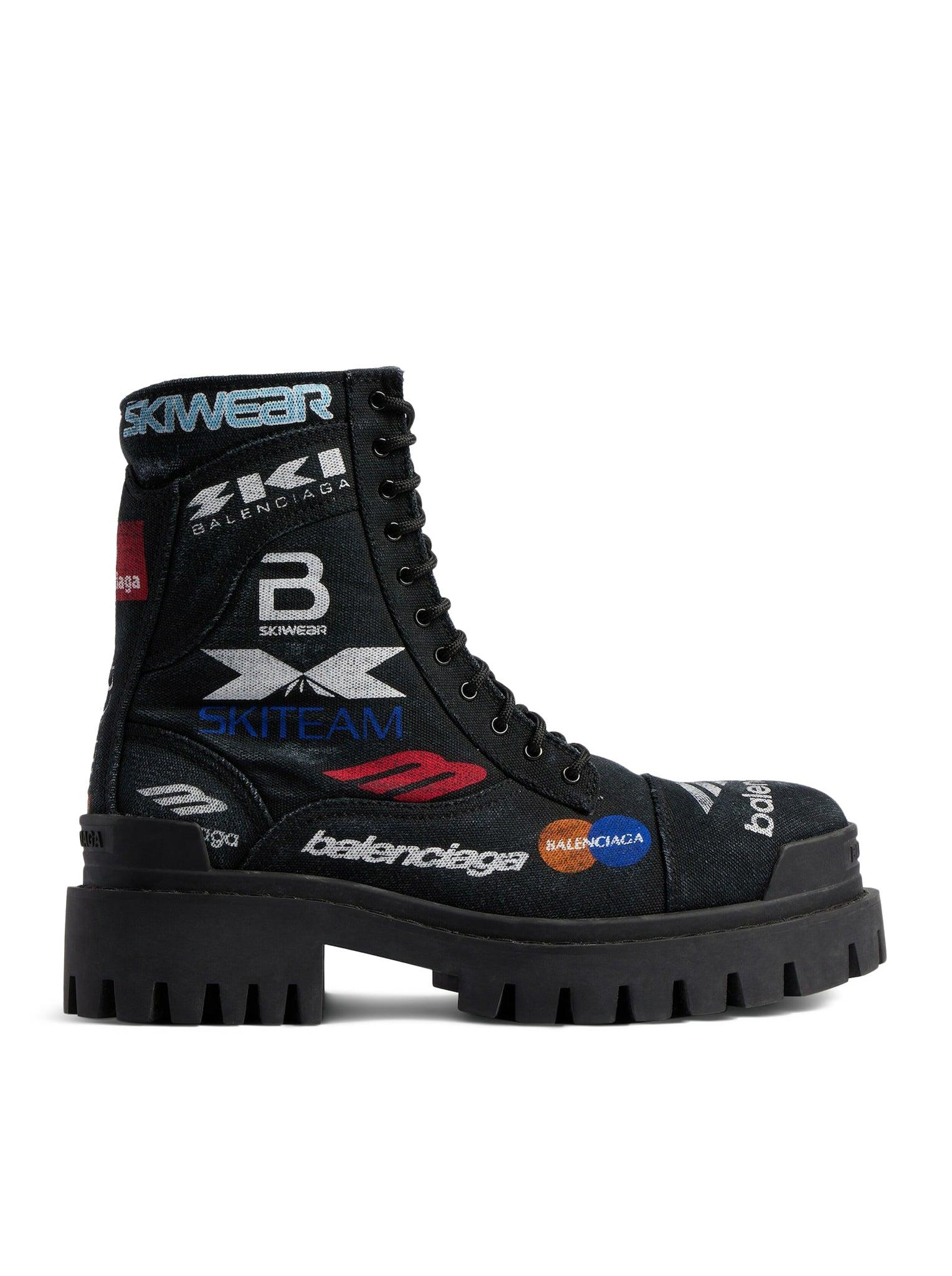 Balenciaga Strike 20Mm Combat Boots in Black for Men | Lyst UK