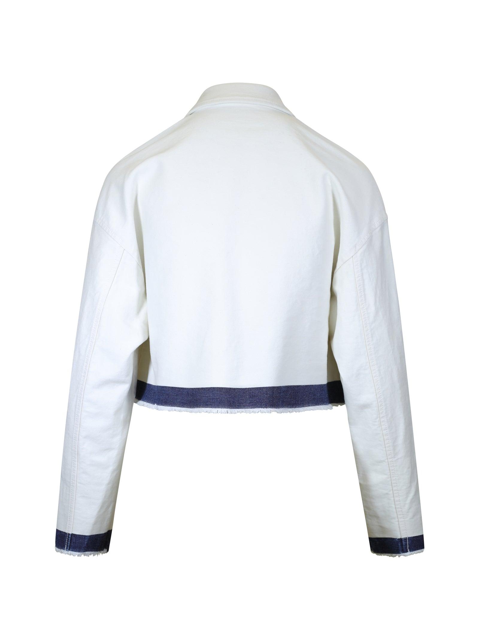 Prada Triangle-patch Denim Jacket in Blue | Lyst