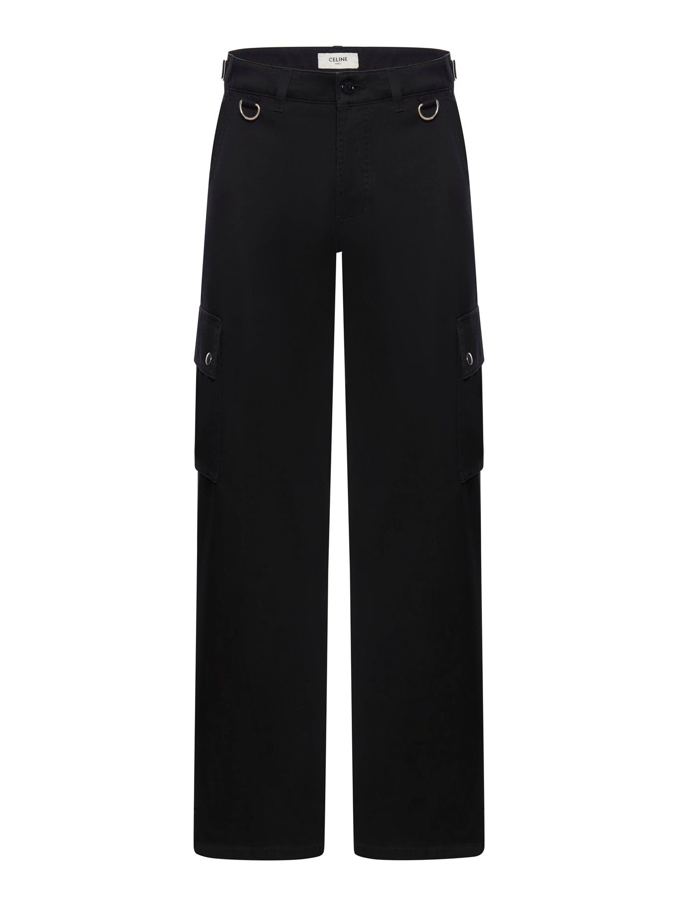 celine-Black-Cotton-Cargo-