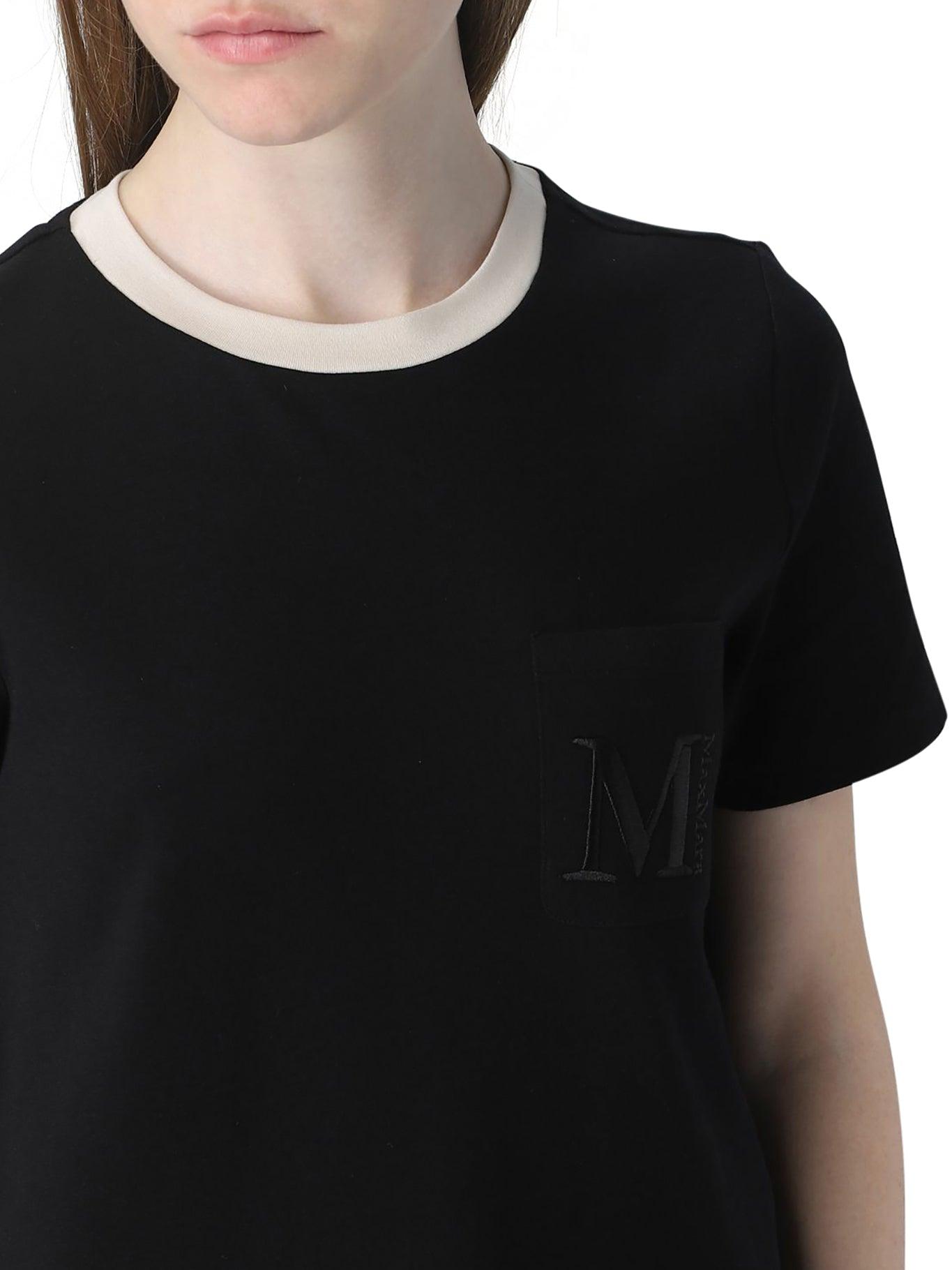 Max Mara Park Cotton Jersey Monogram T-Shirt in White